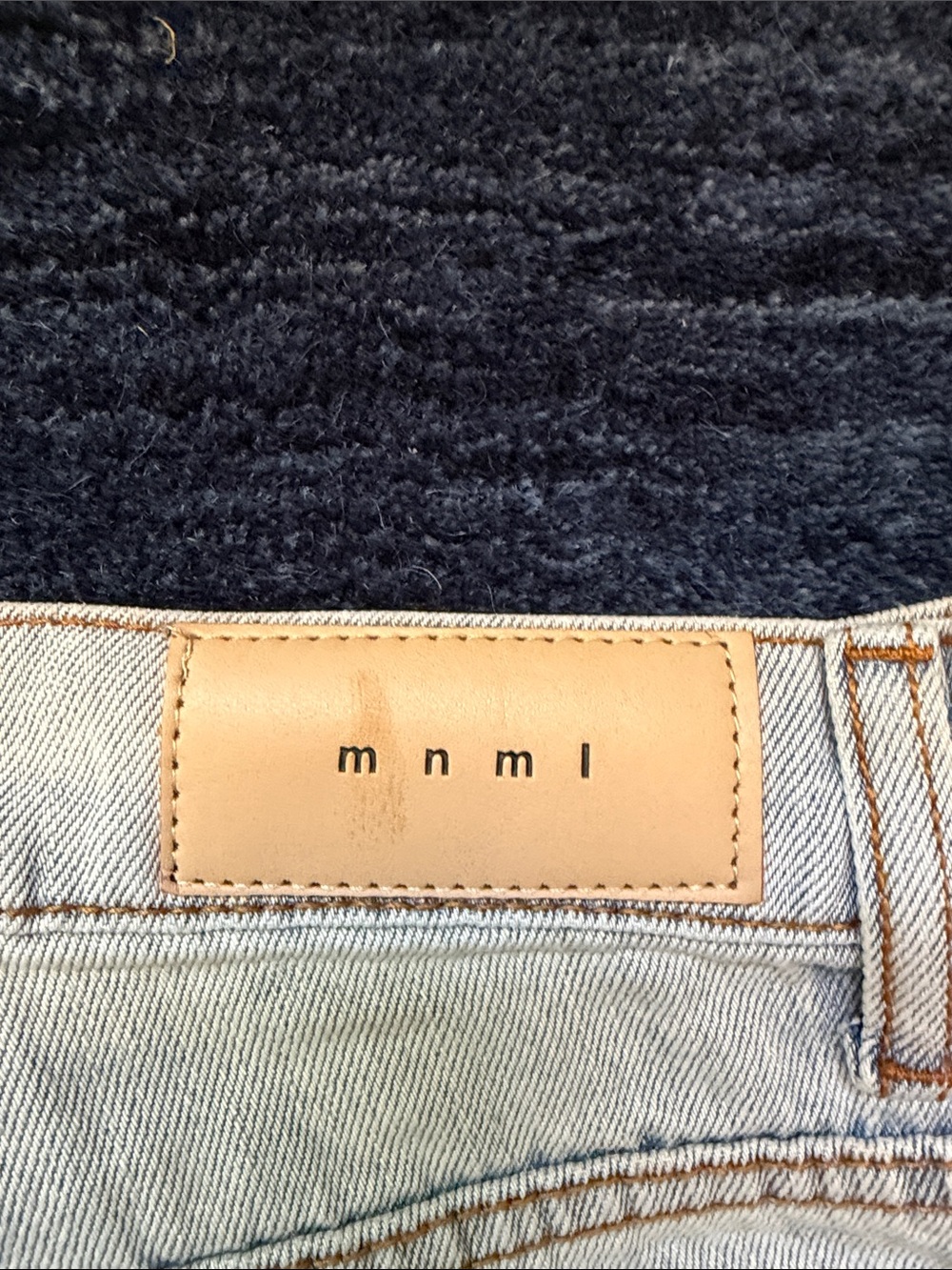 MNML Light Blue Relaxed Ripped Jeans - Picture 5 of 5